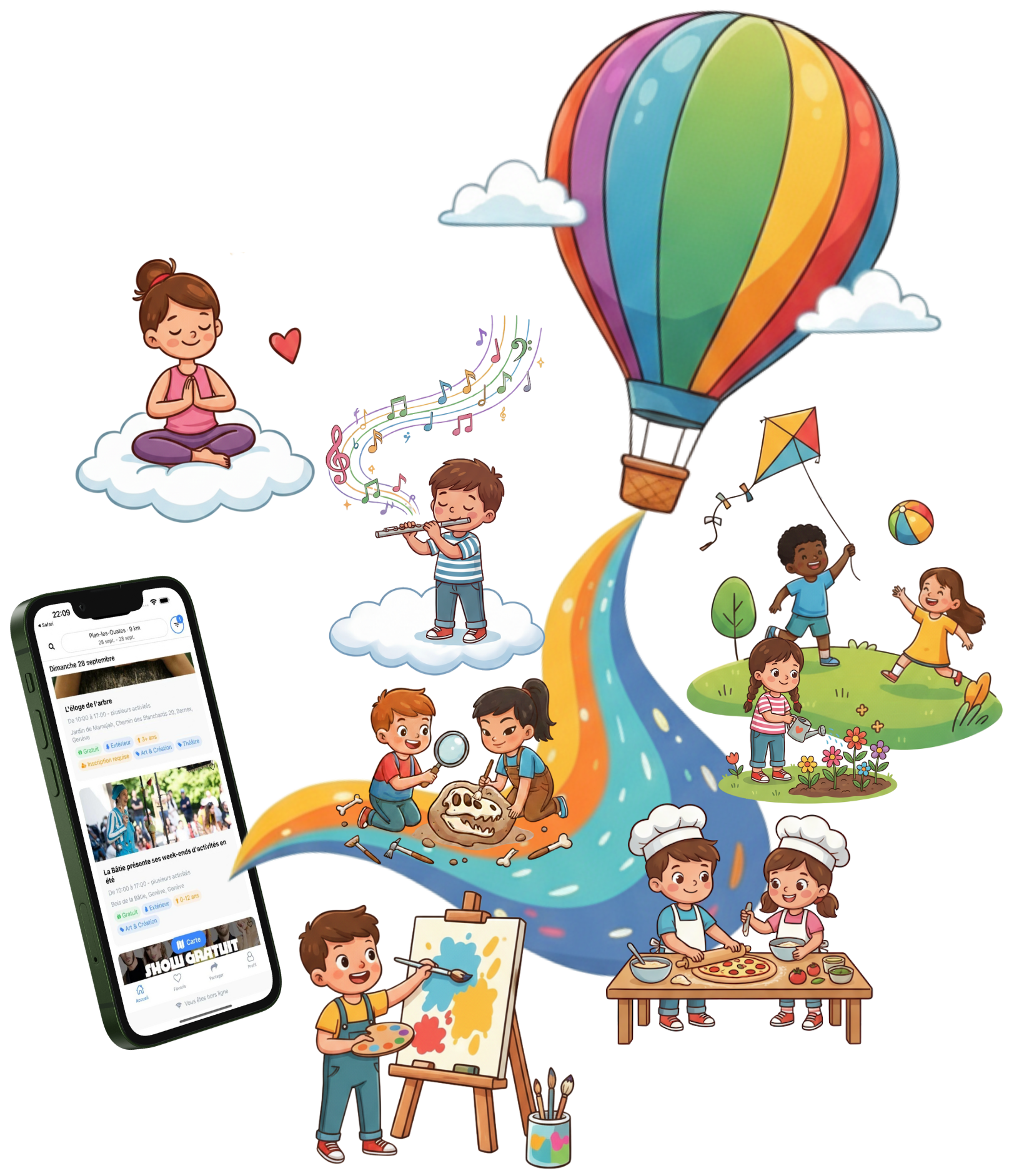 Capture d’écran de l’application HOPPY